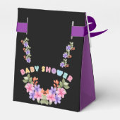 かわいいパーソナライズされた赤ちゃんシャワーモノグラム フェイバーボックス (裏面サイド)