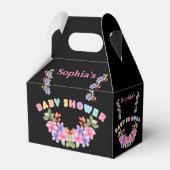 かわいいパーソナライズされた赤ちゃんシャワー フェイバーボックス (裏面サイド)