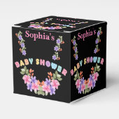 かわいいパーソナライズされた赤ちゃんシャワー フェイバーボックス (正面サイド)