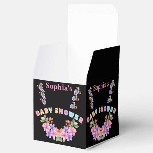 かわいいパーソナライズされた赤ちゃんシャワー フェイバーボックス (オープン)