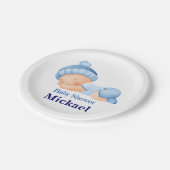 かわいいパーソナライズされた赤ちゃんシャワー ペーパープレート (アングル)