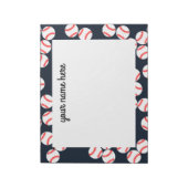 かわいいパーソナライズされた野球メモ帳 ノートパッド (回転)