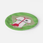 かわいいパーソナライズされた野球 ペーパープレート (アングル)