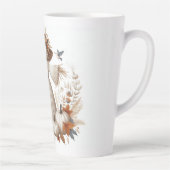 かわいいパーソナライズされた顔のないカシ カフェラテマグ (右)