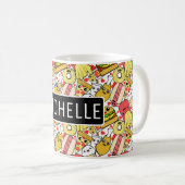 かわいいパーソナライズされた食品 コーヒーマグカップ (正面右)