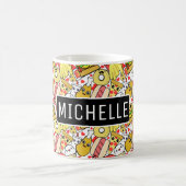 かわいいパーソナライズされた食品 コーヒーマグカップ (中央)