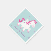 かわいいパーソナライズされた魔法のユニコーン紙ナプキン スタンダードカクテルナプキン (角)