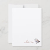 かわいいパーソナライズされた鳥 ノートカード (正面)