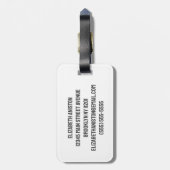 かわいいパーソナライズされた鹿キッズ ラゲッジタグ (裏面縦)