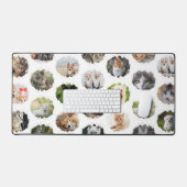 かわいいパーソナライズされた24枚のコラージュ デスクマット (キーボード&マウス)