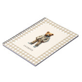 かわいいパーソナライズドテディ ノートブック (左側)