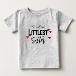 かわいいパーソナライズド Little Sister ベビーTシャツ