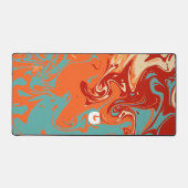 かわいいパーソナライズパステルマーベル デスクマット (正面)