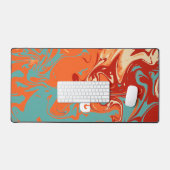 かわいいパーソナライズパステルマーベル デスクマット (キーボード&マウス)