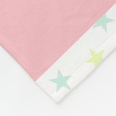 かわいいパーソナライズレインボースターパステル雲スイート フリースブランケット (角)