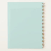 かわいいパーソナルミニマリストゲイエザーブルー、金ゴールド月次 プランナー手帳 (裏面)