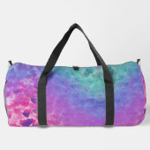 かわいいパーソナルモノグラムカラフルランドリー ダッフルバッグ (裏面)