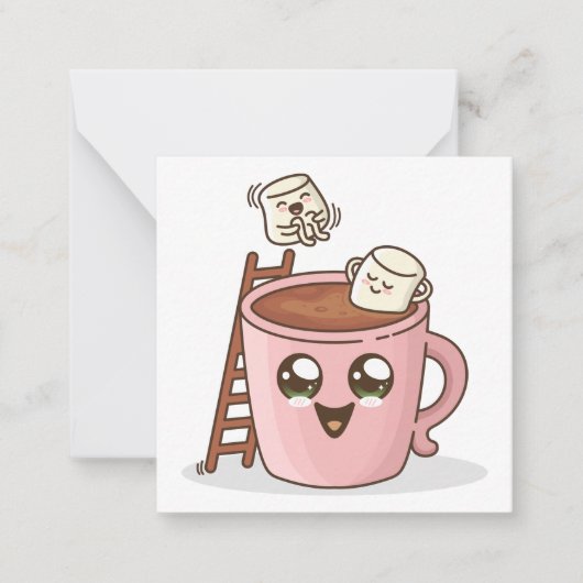 かわいいパーティの招待状 ノートカード (正面)