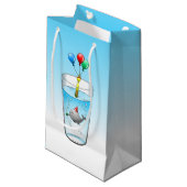 かわいいパーティーのクジラ スモールペーパーバッグ (正面アングル)