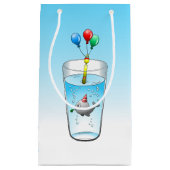 かわいいパーティーのクジラ スモールペーパーバッグ (正面)