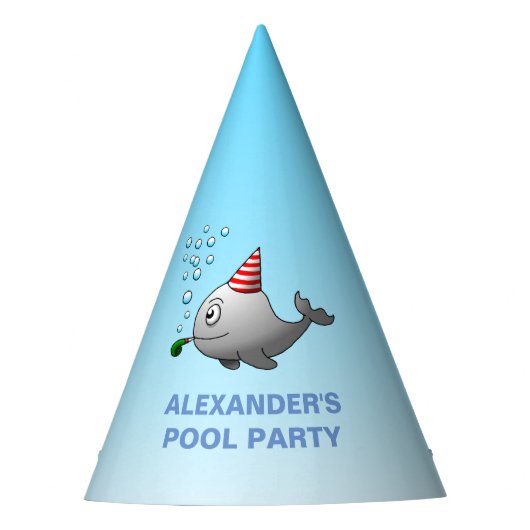 かわいいパーティーのクジラ パーティーハット (正面)