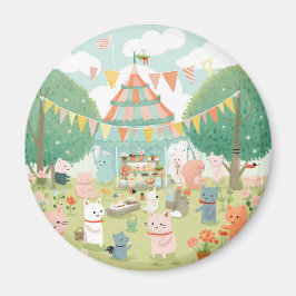 かわいいパーティーのテーマ。誕生日 マグネット