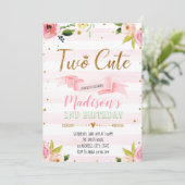 かわいいパーティーの招待状2つ 招待状 (スタンド正面)