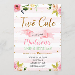 かわいいパーティーの招待状2歳 招待状