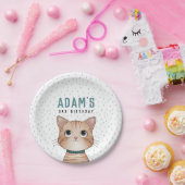 かわいいパーティーの紙の子猫をテーマにした誕生日 ペーパープレート (パーティー)