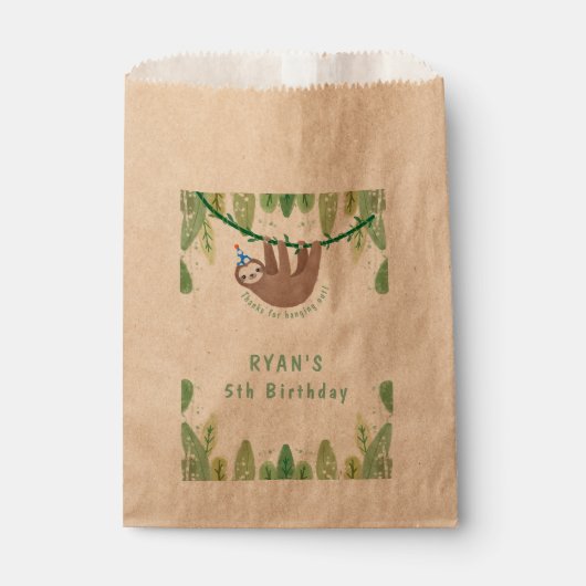 かわいいパーティーは青と白の帽子の誕生日 フェイバーバッグ (正面)