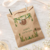 かわいいパーティーは青と白の帽子の誕生日 フェイバーバッグ (クリップ留めされた状態)