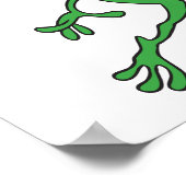 かわいいパーティーカエルの漫画 ポスター (角)