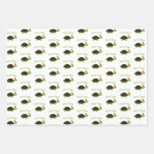 かわいいパーティータイムカメ ラッピングペーパーシート (正面)