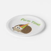 かわいいパーティータイムヘッジホッグ ペーパープレート (アングル)