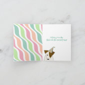 かわいいパーティードッグの漫画　JRTの女の子のハッピーバースデー カード (内部)