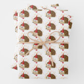 かわいいパーティーハリネズミ ラッピングペーパーシート (インサイチュ)