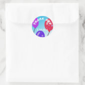 かわいいパーティーバルーン子供の誕生日ありがとう ラウンドシール (バッグ)