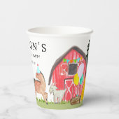 かわいいパーティーバーンドアニマルトラックキッズファーム誕生日 紙コップ (裏面)