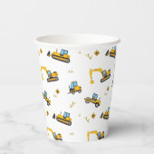かわいいパーティー供給建築ダンプトラックテーマ 紙コップ (裏面)