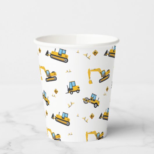 かわいいパーティー供給建築ダンプトラックテーマ 紙コップ (左)
