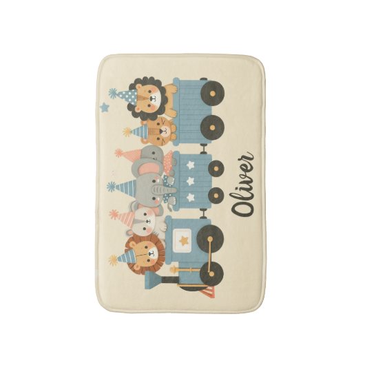 かわいいパーティー動物たちパーソナライズされた|過去記事 バスマット (正面縦)