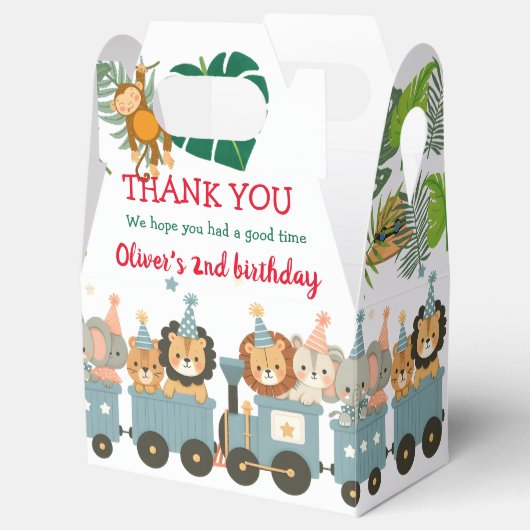 かわいいパーティー動物たちパーソナライズされた|過去記事 フェイバーボックス (オープン)