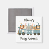 かわいいパーティー動物たちパーソナライズされた|過去記事 マグネット (正面/裏面)