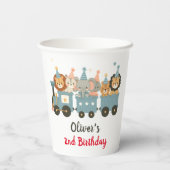 かわいいパーティー動物たちパーソナライズされた|過去記事 紙コップ (裏面)