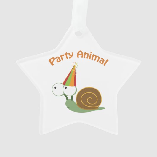 かわいいパーティー動物のカタツムリ オーナメント (裏面)