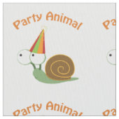 かわいいパーティー動物カタツムリ ファブリック (クローズアップ)