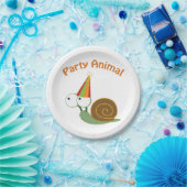 かわいいパーティー動物カタツムリ ペーパープレート (パーティー)