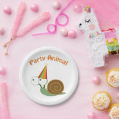 かわいいパーティー動物カタツムリ ペーパープレート (パーティー)