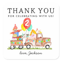 かわいいパーティー動物トラックバーンドキッズファーム誕生日