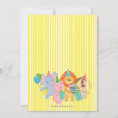 かわいいパーティー動物バースデーパーティ招待状 招待状 (裏面)